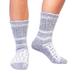 'Fair Trade Hand-Knit Thick Slipper Style Grey & White Socks'