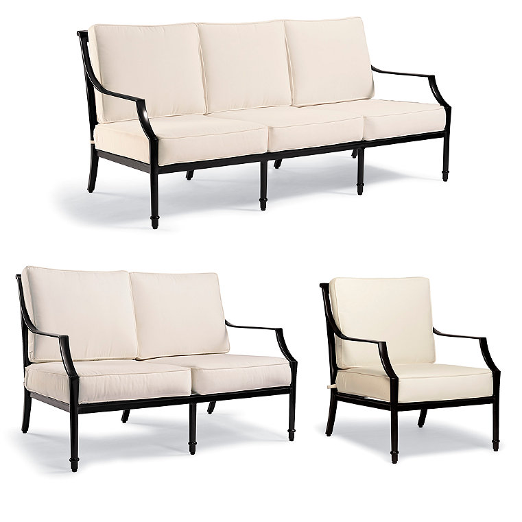 Grayson Tailored Furniture Covers - Seating, 3 pc. Sofa Set, Sand - Frontgate
