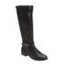 Wide Width Women's The Reeve Wide Calf Boot by Comfortview in Black (Size 10 1/2 W)