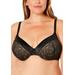 Plus Size Women's Comfort Devotion Extra Coverage T-Shirt Bra 09404 by Maidenform in Black Beige (Size 40 DD)