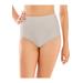 Plus Size Women's Full-Cut-Fit Stretch Cotton Brief DF2324 by Bali in Grey Sky Heather (Size 7)