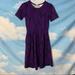 Lularoe Dresses | Lularoe- Purple & Blue Short Sleeve Dress X-Small | Color: Blue/Purple | Size: Xs