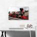ARTCANVAS Red Gold Vintage Old Locomotive Steam Train - Wrapped Canvas Photograph Print Canvas, Wood in Black/Red | 18 H x 26 W x 1.5 D in | Wayfair