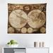 East Urban Home Ambesonne World Map Tapestry, Old World Map Drawn In 1720S Nostalgic Style Art Historical Atlas Vintage Design | Wayfair