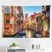 East Urban Home European Tapestry, Venice Cityscape Narrow Water Canal Building Traditional Old Buildings Heritage | 30 H x 45 W in | Wayfair