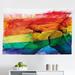East Urban Home Ambesonne Pride Tapestry, Hands Of Young Men Put Together On Abstract LGBT Parade Flag Love Wins Gay Partners | Wayfair