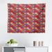 East Urban Home Ambesonne Moroccan Tapestry, Oriental Wavy Curvy Pattern w/ Spring Nature Inspi Retro Style Art Motifs | 23 H x 28 W in | Wayfair