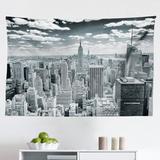 East Urban Home New York Tapestry, NYC Over Manhattan From Top Of Skyscrapers Urban Global Culture City Panorama | 30 H x 45 W in | Wayfair