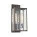 17 Stories 2 - Bulb Outdoor Armed Sconce Glass/Metal in Black/Brown | 21 H x 9.75 W x 7.75 D in | Wayfair 9D43866C29364447B17BDD952EDC8AF6