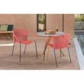Mistana™ Chapa Indoor/Outdoor Stackable Steel Dining Chair w/ Rope in Green | 31 H x 25 W x 24 D in | Wayfair 44AEA6D555474ADE8FED853E18E9A85D