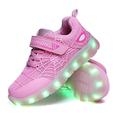 Girls LED Light Up Shoes Breathable Flashing Sneakers for Kid
