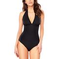 Vivisence Smooth Plain Classic Ladies 3107 One Piece Swimsuit, Black,12