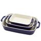 STAUB 40508-170-0 Ceramic Baking Dish Set, Dark Blue