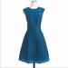 J. Crew Dresses | J Crew Perforated A-Line Silk Dress Dusty Teal 8 | Color: Blue/Green | Size: 8