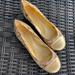 Coach Shoes | Gold Coach Flats Women’s Size 7.5 Gently Worn | Color: Brown/Gold | Size: 7.5