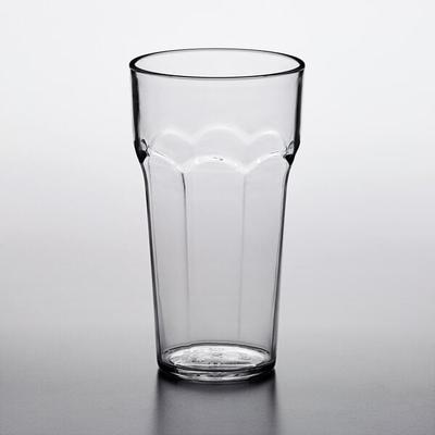 Choice 20 oz. Clear Plastic Paneled Tumbler - 12/Pack