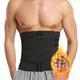 MISS MOLY Men Neoprene Sauna Waist Trainer Corset Sweat Belt Compression Trimmer Sport Workout Fitness Girdle,Black 2XL