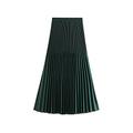 ZJMIYJ Skirts For Women - Summer Pleated Skirt Women'S High Waist A-Line Midi Skirts Elegant Solid Color Female Clothing Bohemian Waisted Skirt For Ladies Spring Stretched Bottom,Green