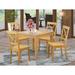 August Grove® Margorie 5-Pc Kitchen Table Set- 4 Wooden Chairs & a Dining Table - Wooden Seat & Double X Chair Back Wood in Brown | 30 H in | Wayfair