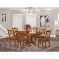 Alcott Hill® Emmaline 7 - Person Counter Height Drop Leaf Solid Wood Dining Set Wood/Upholstered in Brown | 30 H in | Wayfair