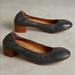 Anthropologie Shoes | Jasper & Jeera Gilen Gray Leather Wooden Heel Sz 6 | Color: Gray | Size: 6