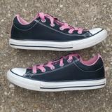 Converse Shoes | Converse All Star Black Pink Elastic Sneakers 4y | Color: Black/Pink | Size: 4g
