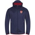 Arsenal FC Official Gift Mens Shower Jacket Windbreaker Peaked Hood Navy XL