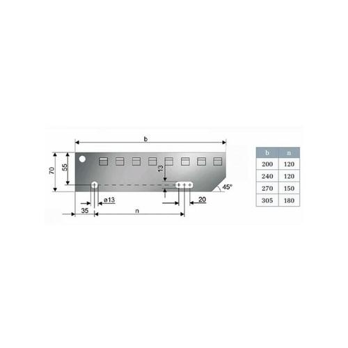 Einpress Treppenstufe ep, 1000×270 mm, verzinkt
