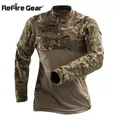 ReFire Gear-T-shirt à manches longues DulArmy Skip Shirt pour hommes CamSolomon Military Rip-Stop