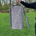 J. Crew Sweaters | J.Crew Xs Gray Sparkly V Neck Sweater | Color: Gray/Silver | Size: Xs