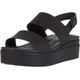 Crocs womens Brooklyn Low Wedge Wedge Sandal, Black/Black, 37/38 EU