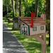 Amish Mailbox, Handmade, Barn Style Mailbox in Green/Brown | 12 H x 14 W x 21 D in | Wayfair 162E