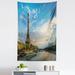 East Urban Home Ambesonne Eiffel Tower Tapestry, Sunset Over Eiffel Tower & Seine River Paris France Nature Scene | 45 H x 30 W in | Wayfair