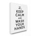 Stupell Industries Keep Calm & Wash Your Hands Phrase Bathroom Clean by Ziwei Li - Graphic Art Print Canvas in White | Wayfair ab-026_cn_36x48