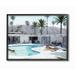 Stupell Industries Tiger Summer Swimming Pool Modern House Palm Trees by Daphne Polselli - Graphic Art Print in Brown | Wayfair aa-992_fr_16x20