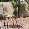 Outsunny Rattan Side Table Wicker/Rattan in Brown | 17.25 H x 17.75 W x 17.75 D in | Outdoor Furniture | Wayfair 867-084V01