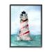 Stupell Industries Nautical Holiday Lighthouse Christmas Candy Cane Stripes - Graphic Art Print Wood in Brown | 14 H x 11 W x 1.5 D in | Wayfair