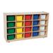 Wood Designs Tip-Me-Not 20 Compartment Cubby w/ Casters Wood in Brown/White | 30 H x 48 W x 15 D in | Wayfair 14581