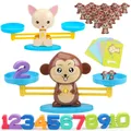 Jouet de société de match de maths pour enfants singe chat balance numérique jouet