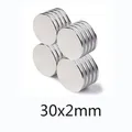 Lot de disques magnétiques 30x2mm en néodyme lot de 3/5/10 pièces aimants circulaires de 30x2mm de