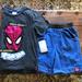 Disney Matching Sets | Disney Marvel Spiderman Boys Short Set Size 7/8nwt | Color: Black/Blue | Size: 7/8