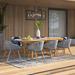 Lark Manor™ Anautica 9 Piece Teak Outdoor Dining Set Wood/Teak in Brown/White | 29 H x 71 W x 39 D in | Wayfair 9A9619D354184ACAA5EC65A5DE147A7E