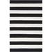 Black 96 x 0.02 in Area Rug - Breakwater Bay Collins Striped Handwoven Wool Area Rug Wool | 96 W x 0.02 D in | Wayfair