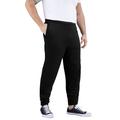 Men's Big & Tall Jersey Jogger Pants by KingSize in Black (Size 4XL)