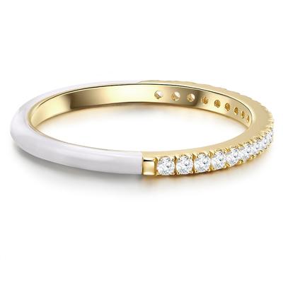 Glanzstücke München Ring Sterling Silber Zirkonia in Gelbgold 56 Damen Image