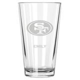 San Francisco 49ers 16oz. Personalized Etched Pint Glass