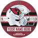 WinCraft Arizona Cardinals Personalized 14'' Round Wall Clock