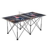 New England Patriots 6' Weathered Design Pop Up Table Tennis Set