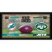 Miami Dolphins vs. New York Jets Framed 10" x 20" House Divided Football Collage