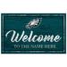 Philadelphia Eagles 11" x 19" Personalized Team Color Welcome Sign